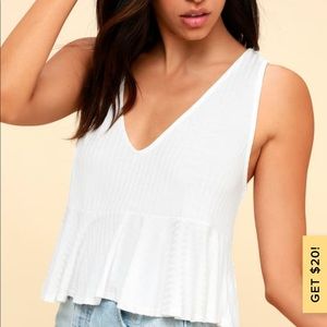 Lulus Gwynne Ivory Crop Top